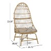 Bigget Outdoor Patio Rattan Steel Egg Chair - 3 of 4