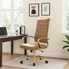 LeisureMod Benmar High-Back Leather Office Chair with Swivel, Tilt, Adjustable Height, Ergonomic Design for Home Office, Study, or Workspace - 2 of 4