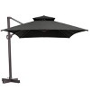 Pellebant Outdoor 13ft Patio Cantilever Umbrella Offset Double Top UV30+ High-strength Pole with 360°Rotation 5 Heights Adjustable Offset - 2 of 4
