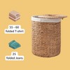 Cesicia 15" x 15" x 20" Woven Wicker Laundry Hamper with Lid - For Clothes, Canvas, Toys and Book Storage with Removable Liner, Natural Brown - 4 of 4