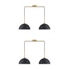 Nathan James (Set of 2) 2-Light Percy Modern Island Pendant Ceiling Fixtures Light Black/Gold - 3 of 4