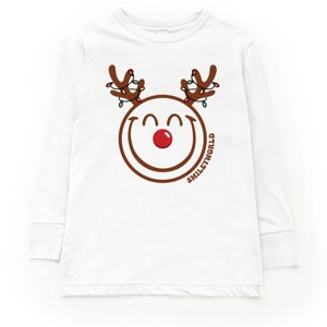 SmileyWorld Reindeer Lights - Toddler Long Sleeve Graphic Tee and Youth Long Sleeve Graphic T-Shirt - 1 of 3