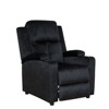 Bonrcea Modern Recliner Chair Padded Seat Velvet for Living Room Single Sofa Recliner Seat Club Chair Home Theater Seating - 3 of 4