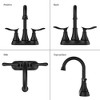 PAGED 4-Inch Bathroom Faucet Bathroom Vanity Sink Faucets with Pop-Up Drain and Supply Hosest, Faucet for Bathroom Sink - 2 of 4