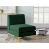 Meridian Furniture,Alina Velvet Armless Chair - 2 of 4