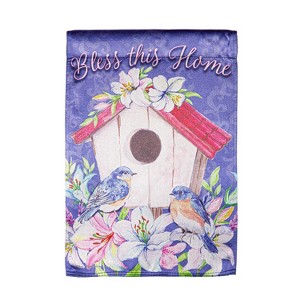 Bless this Bird House Lustre Garden Flag - 1 of 1