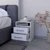 NicBex Modern 2-Drawer Nightstand with Metal Handles Bedside Table with Open Shelf End Table for Bedroom, Living Room - 2 of 4