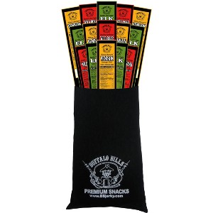 Buffalo Bills 15-Piece Assorted Sticks Black Velour Gift Bag (1oz packs of Elk, Venison & Boar) - 1 of 4