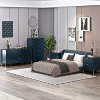 Festivo 4pc Modern Elegance Bedremm Chest and Dresser and 2 Drawer Nightstands Set Navy - image 2 of 4