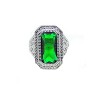Dahlia Statement Ring Womens Green Emerald Cubic Zirconia Ginger Lyne Collection - 3 of 4