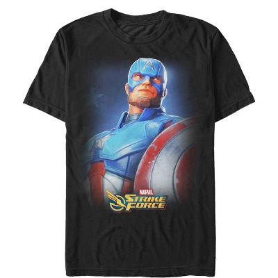 Men's Marvel Strike Force Captain America T-shirt - Black - 5x Large ...