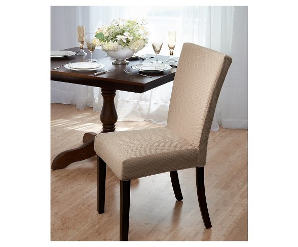 Beige Subway Dining Room Chair Cover  - Madison
