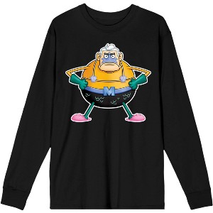 The SpongeBob SquarePants Black Mermaid Man Long Sleeve Mens Tee - 1 of 2