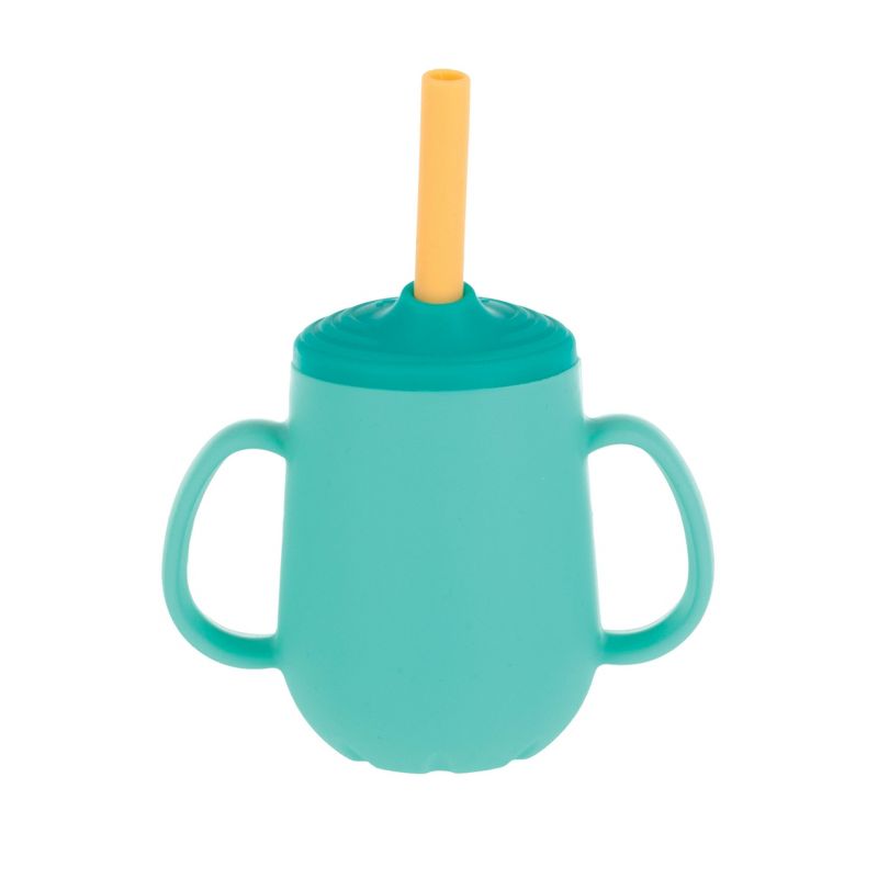 Nuby 4oz 2 Handle Silicone Cup with Straw and Spout - Neutral, 3 of 8
