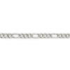 Black Bow Jewelry 5.5mm, Sterling Silver, Pave Flat Figaro Chain Bracelet - 2 of 4