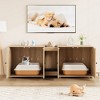 Cat Litter Box Enclosure 55.1" Double Litter Box with Cat Litter Pad - 3 of 4