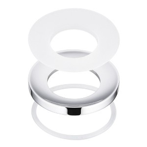 Aquaterior 3" Nickel Mounting Ring Spacer For Glass Vessel Sink Drain Home Spa Bathroom Mount Support Off-white - 1 of 4