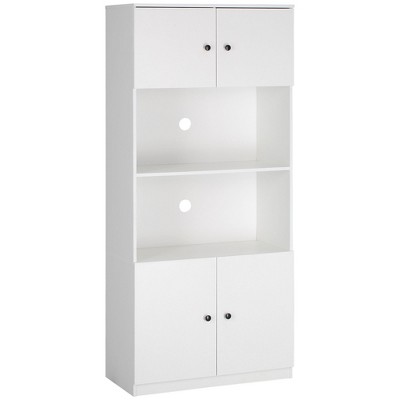 HOMCOM White 71 Kitchen Buffet Hutch Cupboard