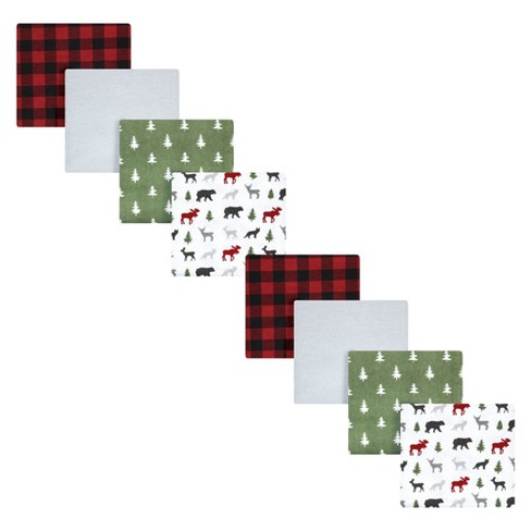 Hudson Baby Cotton Flannel Receiving Blankets Bundle Set, Woodland Christmas, One Size - image 1 of 2