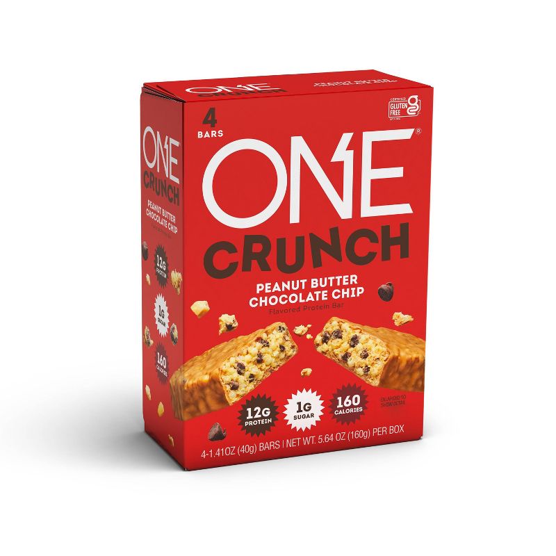 ONE Bar Crunch Protein Bars - Peanut Butter Chocolate Chip - 4ct, 1 of 5