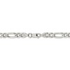 Black Bow Jewelry Men's 6.75mm Sterling Silver, Solid Figaro Chain Necklace - 4 of 4