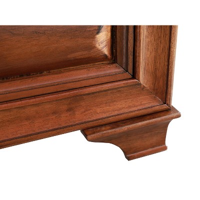 LaVita 3-Drawer Solid Oak Nightstand with Bronze Hardware
