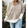 Women's Stripe Drop Sleeve Hoodie - Little Daisy Closet - 3 of 3