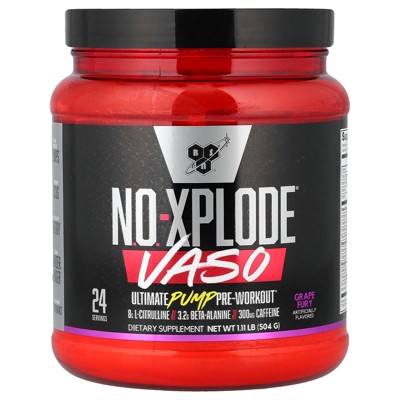 BSN No-Xplode VASO, Ultimate Pump Pre-Workout, Grape Fury, 1.11 lb (504 g)
