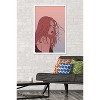 Trends International Hand Drawn Woman With Blowing Hair Framed Wall Poster Prints - 2 of 4