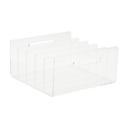 Juvale 5 Slot File Folder Organizer for Desk, Clear Acrylic Holder (11 x 6 x 10 In)