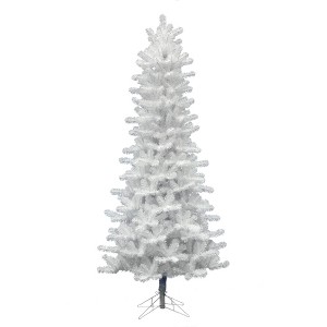 Vickerman Crystal White Pine Slim Artificial Christmas Tree Unlit - 1 of 4