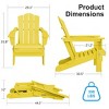 Hyleory HDPE Outdoor Patio Chair, Folding Adirondack Chair for All Seasons - 2 of 4