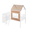 VYNXARIA Metal Twin Loft Bed with Roof & Window - Stylish White Design - 3 of 4