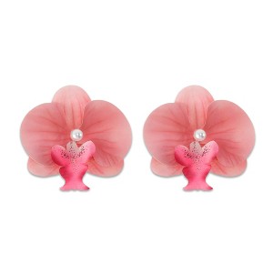 Unique Bargains Women's Phalaenopsis Faux Pearl Duckbill Clip 2 Pcs - 1 of 4