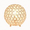 8" Elipse Medium Contemporary Metal Crystal Round Orb Table Lamp - Lalia Home - 2 of 4