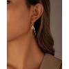 Gold Dangle Earrings for Women, 14K Gold Plated LightweightTeardrop Drop Earrings, Trendy Leverback Minimalist Jewelry for - 3 of 4