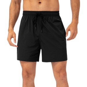 Anna-Kaci Active Men's Drawstring Waist Quick-Dry Shorts with Elastic Band and Side Pockets - 1 of 4