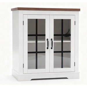Buffet Cabinet with Storage, Sideboard Buffet with Glass Doors - 1 of 4