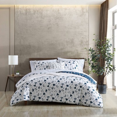 Cyanotype Floral 100% Cotton Comforter Set White - ED Ellen DeGeneres