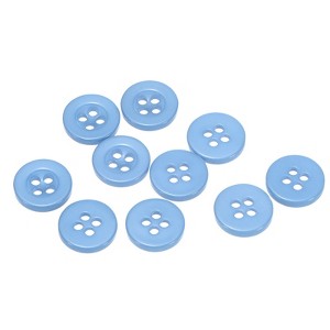 Unique Bargains Resin Craft DIY Round Flat 4-Hole Replacement Sewing Buttons 10 Pcs - 1 of 4