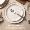 SEVOBAL 12-Piece Stoneware Dinnerware Set Microwave Dishwasher Friendly Stackable Matte Glaze Plates Bowls Service for 4, White, 10"*10"*2.4" - 4 of 4