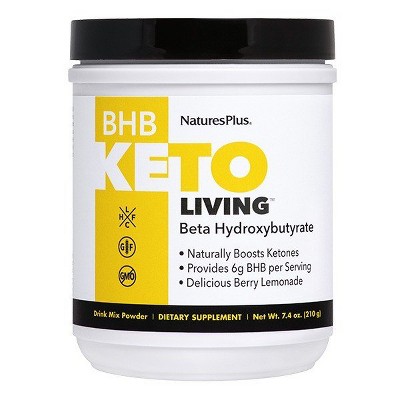 KetoLiving BHB Berry Lemonade Drink Mix by Nature's Plus  -  7.4 oz Powder