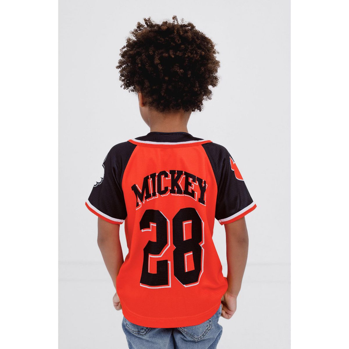 Disney Mickey Mouse Mesh Baseball Jersey Button Down Dress Shirt Toddler - thumbnail 4