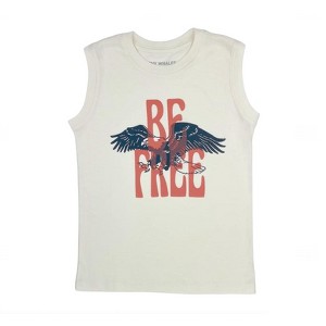Boy's Kid's Be Free Muscle Tank Top - TINY WHALES - 1 of 1