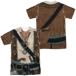 Men's Pirate (Front Back Print) Short Sleeve Costume T-Shirt - 1 of 4