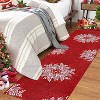 TackView Christmas Snowflake Area Rug Rug Washable Non Slip,Christmas Rugs for Living Room, Low Pile Throw Rug Carpet - 2 of 4