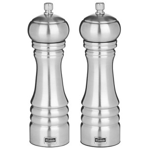 Trudeau 8-Inch Professional Salt Mill/Pepper Mill Set, Stainless Steel - 1 of 2