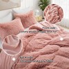 Peace Nest Fluffy Shaggy Faux Fur Comforter Set, Fuzzy Plush Bedding Set - 2 of 4