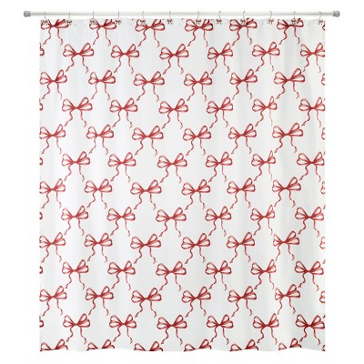 Avanti Linens Christmas Bows Shower Curtain