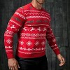 Men's Christmas Sweaters Ugly Xmas Pullover Reindeer Snowflake Knitted Round Neck Jumpers - 3 of 4
